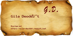Gila Deodát névjegykártya